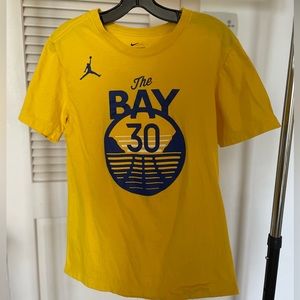 Men's Jordan Curry Gold Warriors Name & Number tee, men’s Small, hard to find!